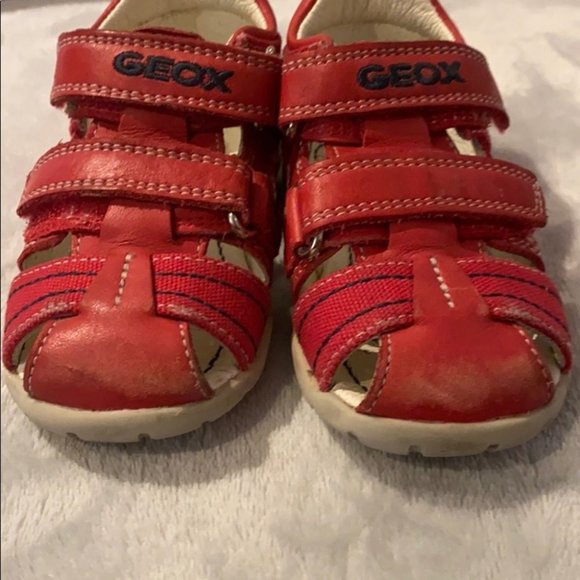 Geox Unisex Red Walking Flat Shoes Sandals Size Euro 22/US 6 1/2 - Picture 2 of 5
